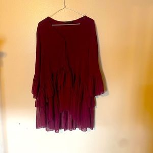 Zara blouse- Burgundy. Size S